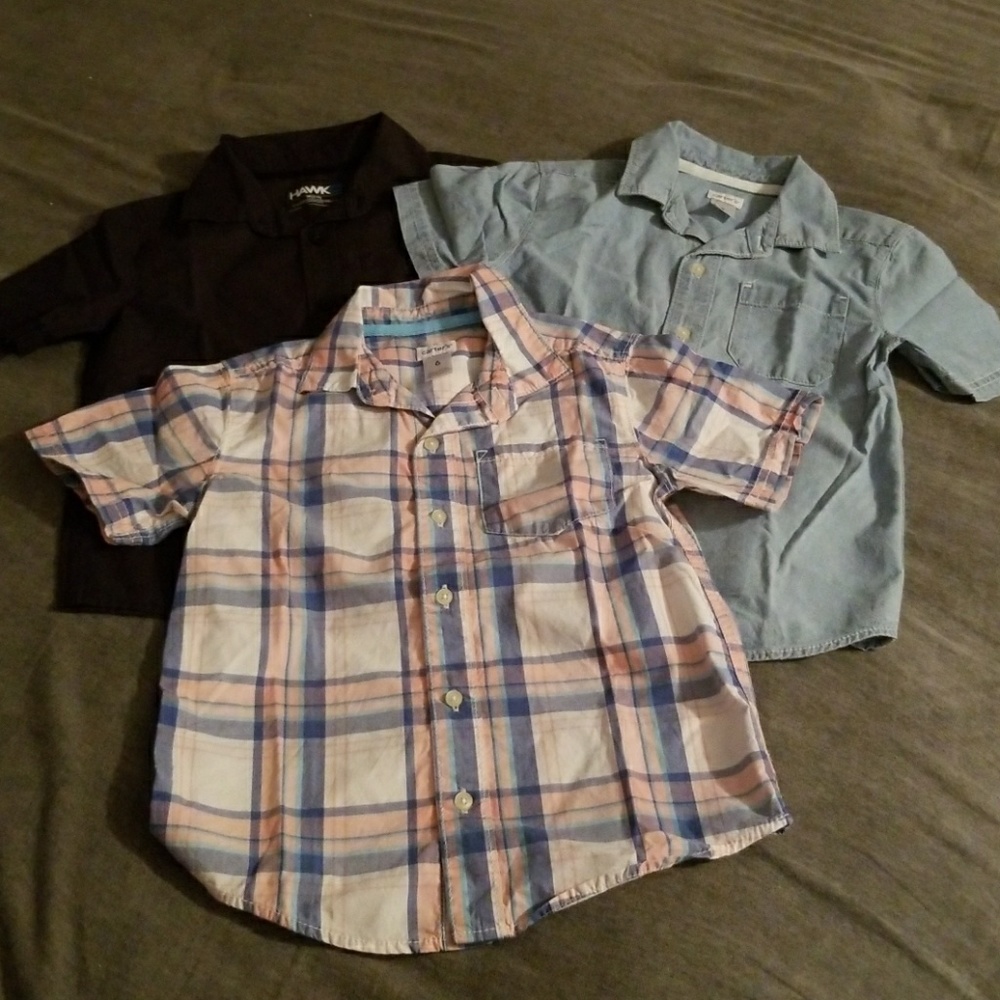 Lot of 3 Boys button down shirts size 5/6 and 6